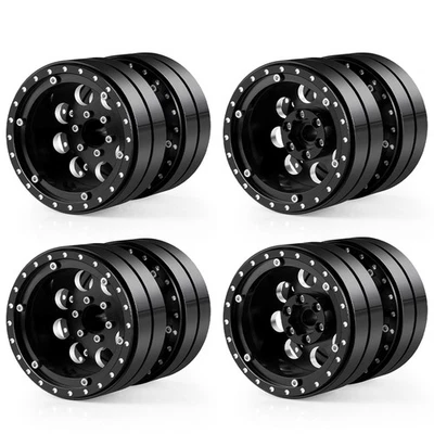 FLYXM 1/2/4Pcs CNC Alu 2.2" Front/Rear Dual Bead Lock Twin Wheel For RC 1/10 Car - Image 1 of 4