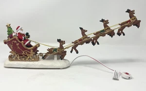 LEMAX Carole Towne Santa Sleigh and Reindeer 2024 LED Christmas 2127198 NEW - Picture 1 of 9