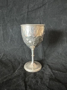 ANTIQUE SILVER WINE GOBLET - Picture 1 of 6
