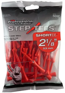 Pride PTS 50-Count Wood Step Golf Tees, Shortee 2 ⅛" - Picture 1 of 1
