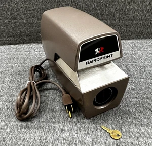 Rapidprint AR-E Time Recorder (clock) Stamp 2016 - 2027 w/ Key TESTED - WORKS - Picture 1 of 10