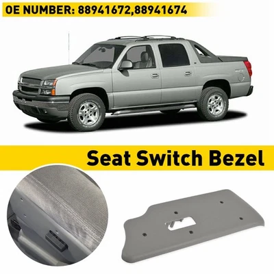 Bisel interruptor asiento para Chevrolet Silverado Avalanche GMC Sierra Yukon 2002-2006 A Foto 1 de 4