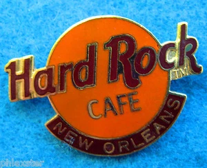 NEW ORLEANS CLASSIC 3LT ERROR DOUBLE STAMPED ORANGE LOGO Hard Rock Cafe PINS - Picture 1 of 1