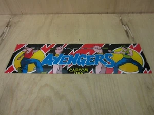 Original 1987 Avengers by CAPCOM USA Plexiglass Header Marquee Video Arcade - Picture 1 of 6