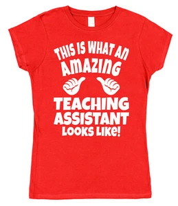 Amazing Teaching Assistant T-Shirt Gift for Teaching Assistant Present for TA - Picture 1 of 11
