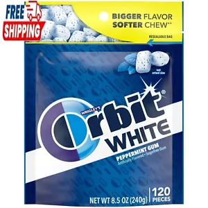 White Peppermint Sugar Free Chewing Gum, Value Pack - 120 ct Bag - Picture 1 of 4