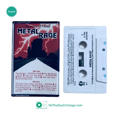 K-Tel METAL RAGE Compilation Cassette Tape (1984) Masters Of Metal Priest Accept - Image 1 of 2