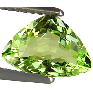 1.50 Ct Rare Natural Paraiba Green Tourmaline Olive Green Fancy Trillion Cut - Picture 1 of 5