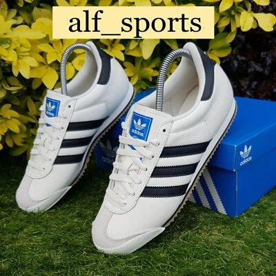 ❤️Neu mit Karton & Original Adidas Originals® Kick K74 weiße Leder Turnschuhe UK Größe 10 - Bild 1 von 4