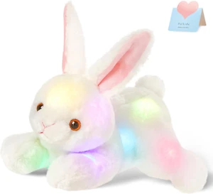 Bunny Rabbit Stuffed Animal Glow Bedtime Companion Best Easter Bunny Gift (LED) - Picture 1 of 5