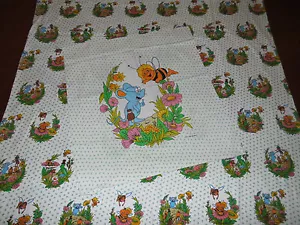 Biene Maja Bettwäsche 70er 80er vintage bedding fabric Maya the bee 70s 80s warm - Bild 1 von 3