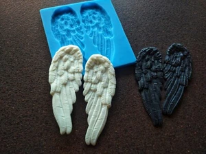 Silicone mold for Angel Wings pair, wings embellishments, white wings - Picture 1 of 10