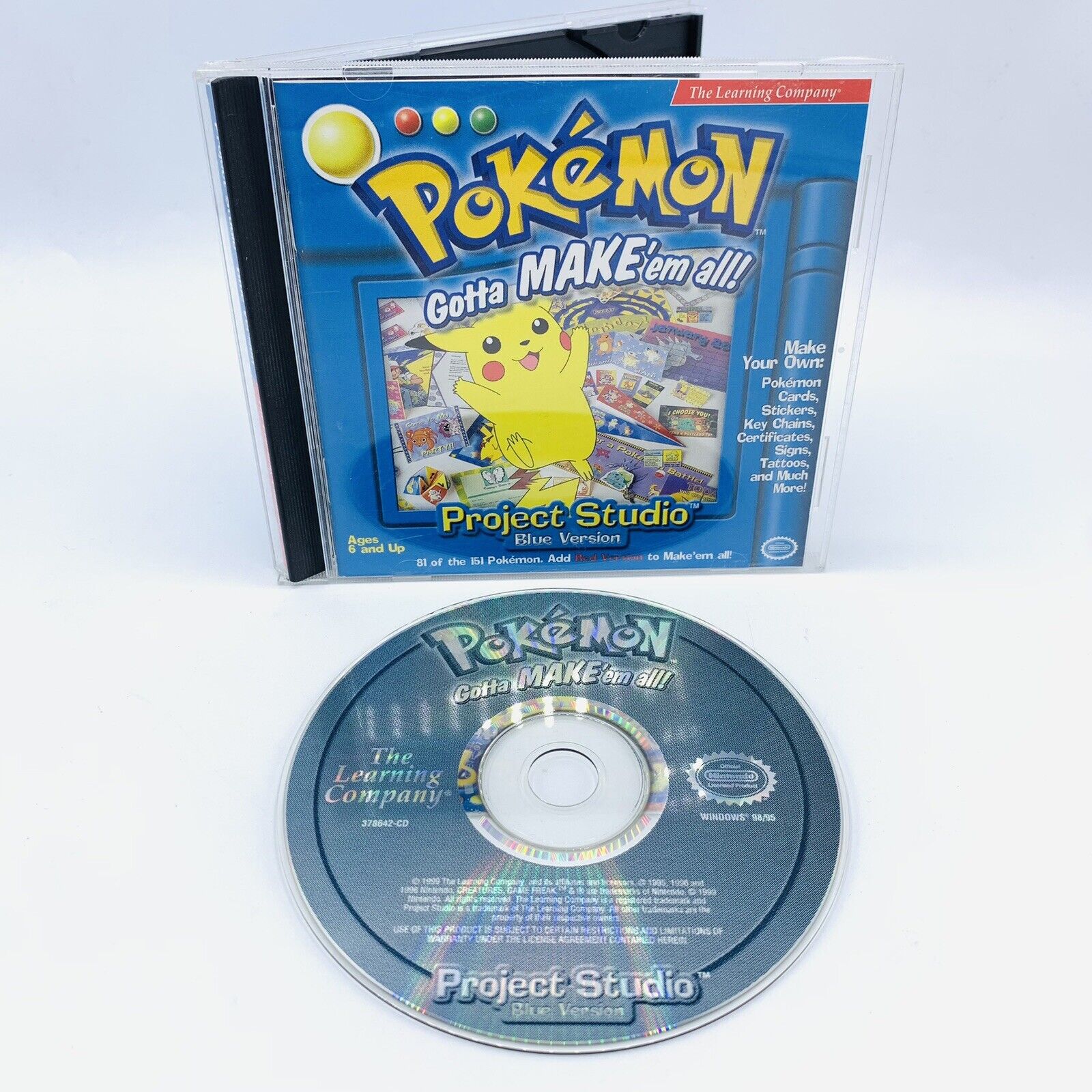 Pokemon Project Studio Blue Version Complete, Windows 98/95 PC Gotta Makeem All