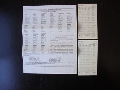 1978-79 STRAT-O-MATIC ORIGINAL 18 TEAM HOCKEY ROSTERS + 2 PLAYER CARDS - Image 1 of 4