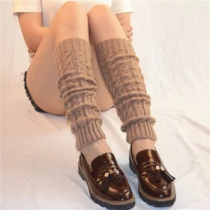 Cabel Knit Beige Brown Boot Socks/Leg Warmers, clothing fashion accessory, new - Picture 1 of 3