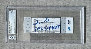 RARE Detroit Lions Jameson Williams “Jamo” NFL Debut Signed Ticket Stub Beckett - Picture 1 of 4