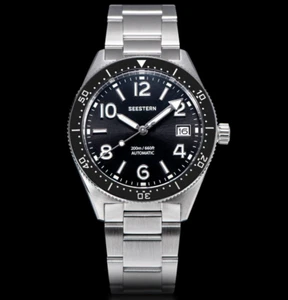 SEESTERN Skindiver, Black, NH35, Sapphire, Lume, 200m Diver, Ratcheting Clasp - Bild 1 von 17