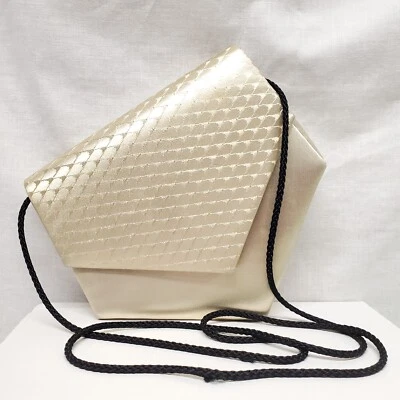 Vintage 1980s Jasmin Genuine Leather & Snakeskin Purse Champaign Color - Image 1 of 4