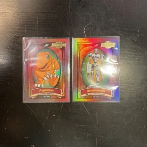 Lote de 2 tarjetas coleccionables DIGIMON serie animada 2 Chase - Agumon + Andromon - Lámina - Imagen 1 de 4