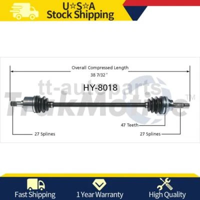 Junta eje CV delantero derecho para Hyundai Sonata 2005 2004 2003 2002 2001 2000 1999 Foto 1 de 2