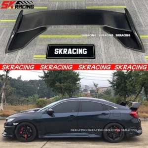 Fits Honda Civic 2016-2021 Real Carbon Fiber HighKick Rear Trunk Wing Spoiler - Picture 1 of 20