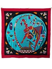 vintage gorgeous Egyptian applique embroidery  needle textile tapestry panel 882