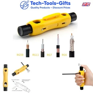 New Speedy Coax Coaxial Cable Cutter Stripper Tool for RG6 RG59 RG7 RG11 Cat 5 6 - Picture 1 of 6