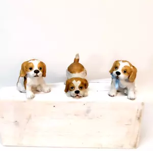 Lot of 3 Vtg HOMCO Playful Puppies Figurines Brown & White Read - Picture 1 of 24