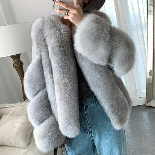 OFF WHITE 2022 Real Fox Pelliccia Donna Vera Pelle di Pecora Naturale Pelle Intera Giacca in Pelliccia