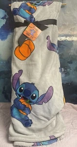 New Disney LILO & Stitch Throw Blanket Pumpkin 60”x70” Soft Autumn Cute NWT - Picture 1 of 7