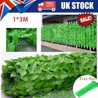 3m Artificial Hedge Ivy Leaf Fence Roll Privacy Screen Balcony Wall Cover Garden