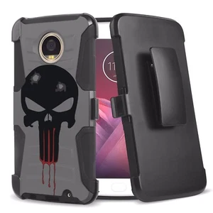 Skull Spartan Hybrid Armor Belt Clip Rugged Case MOTOROLA Series - Picture 1 of 7