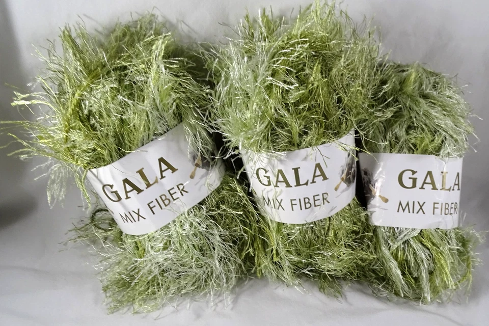 Lote de 3 novelhas de tricô artesanato crochê fio misto de fibra de gala PARCIAL - Imagem 1 de 4