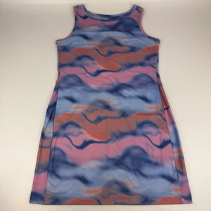 Columbia Womens Size L Chill River Dress Sleeveless Pockets Stretch Water Color - Picture 1 of 9
