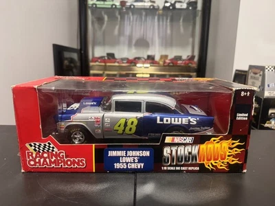 JIMMIE JOHNSON #48 ГОНОЧНЫЕ ЧЕМПИОНЫ МАСШТАБ 1/18 LOWES 1955 CHEVY ОГРАНИЧЕННЫЙ ВЫПУСК  - Изображение 1 из 3