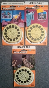 (3) Lotto mulinelli View Master 3D storie bibliche Gesù Cristo, Arca di Noè, Mosè - Foto 1 di 1