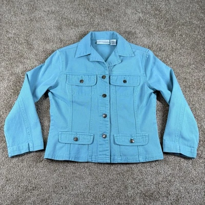 Chaqueta de mezclilla azul vintage Real Comfort de Chadwicks con botones talla 4P Foto 1 de 4