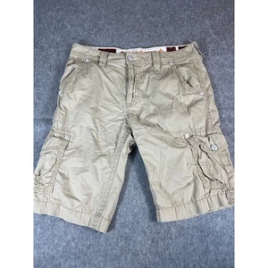 Vintage Y2K Rock Revival Classic Cargo Shorts Mens 36x24 Khaki Grunge Streetwear - Picture 1 of 7