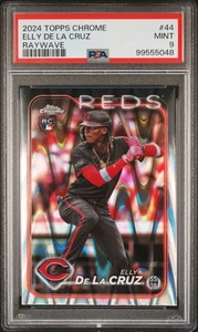 2024 Topps Chrome #44 Elly De La Cruz Raywave Refractors PSA 9 - Picture 1 of 2