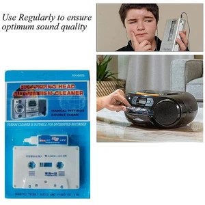 Audio Tape Cassette Head Cleaner Demagnetizer with 1 Fluids WBH C7X2 P8J1 - Picture 1 of 11