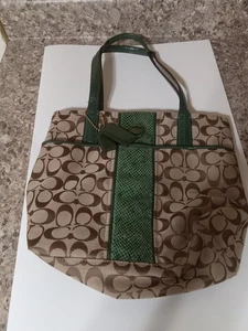 Coach F1361-F25706 Beige Python Stripe - Picture 1 of 7
