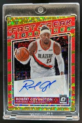 2020-21 Donruss Optic Robert Covington Fast Break Signatures Gold Auto #5/10 - Image 1 of 2
