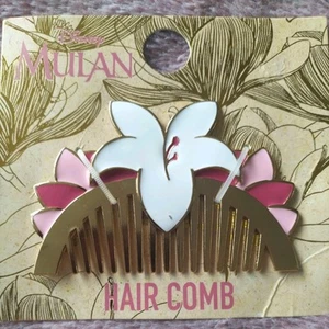 Disney Princess Mulan Hair Comb Floral Print Hair Accessories Gift Primark - Picture 1 of 2