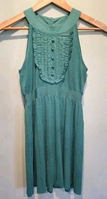 Vestido sin mangas tejido mezcla seda verde Arden B talla XS Foto 1 de 4