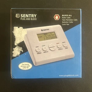 SENTRY Plug And Block Dual Mode Call Blocker - No Cables Included Open Box! - Imagen 1 de 8