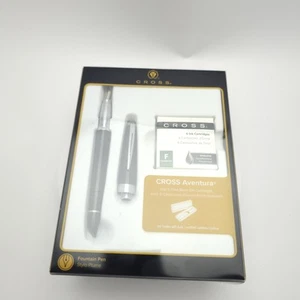 Cross Aventura Black Fountain Pen w/ two nibs - Picture 1 of 5