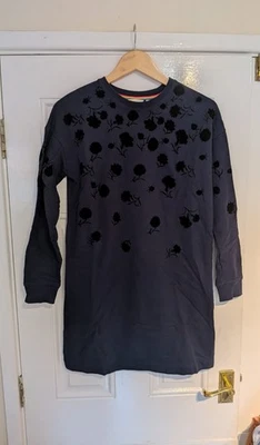 Boden Sudadera Larga Azul Marino Jersey con Terciopelo Floral Otoño Jersey Talla 10 Foto 1 de 4