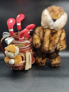 Gemmy Animated Caddyshack Gopher & Golf Clubs Bag Electronic READ - Picture 1 of 8