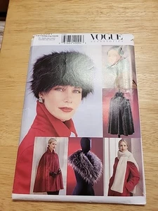 Vogue V0661 Accessories SZ All Hat Stole Capelet Cape Collar UC FF - Picture 1 of 3