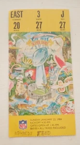 Super Bowl XVIII Ticket Raiders vs Redskins - Picture 1 of 2